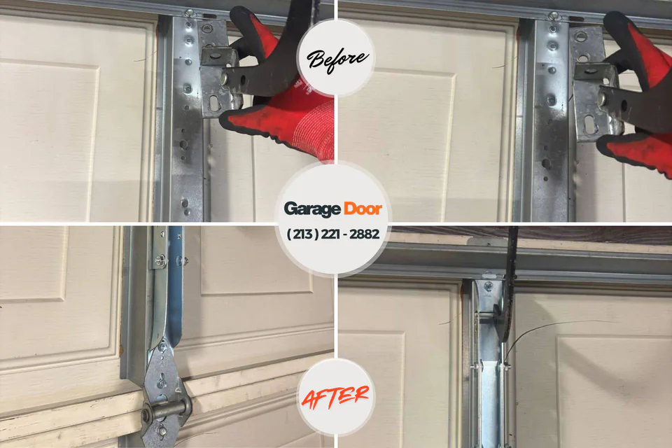 Before and after: garage door repair Charleston, WV